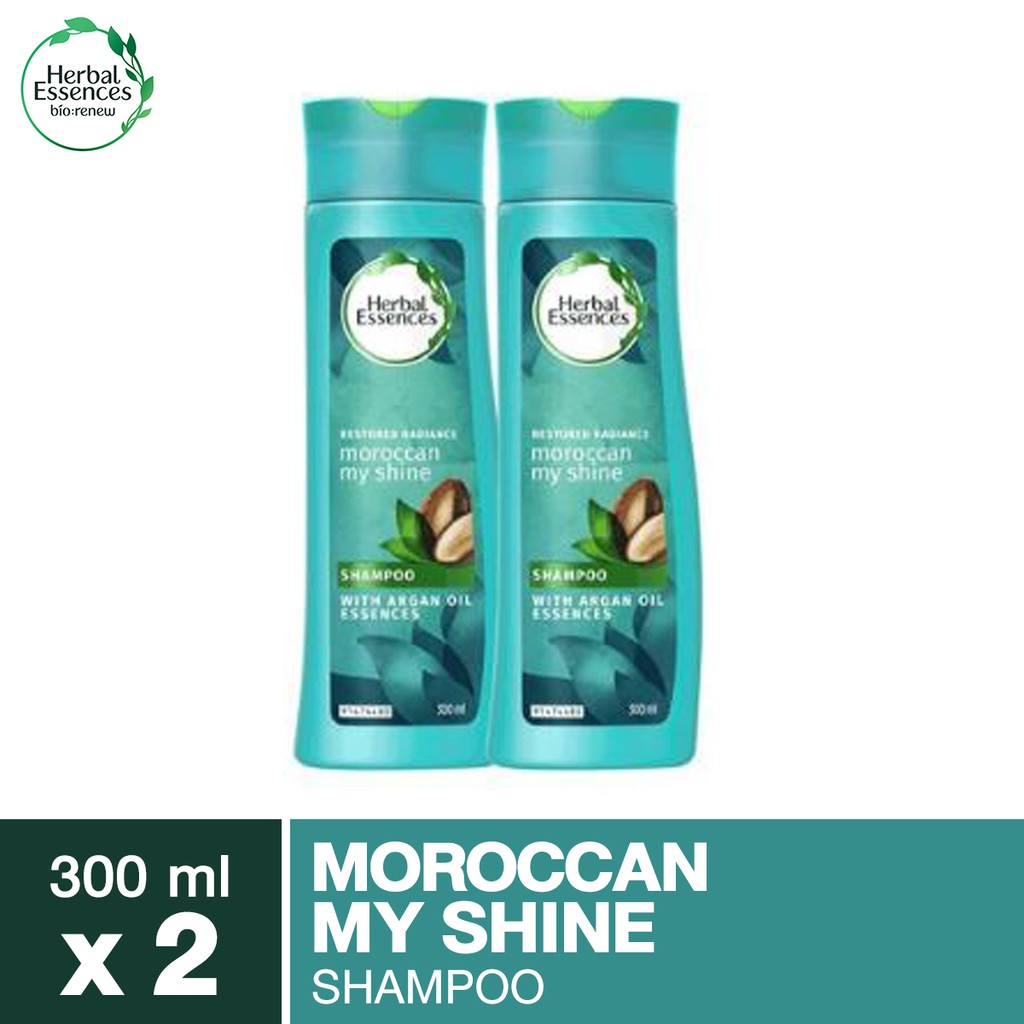 Herbal Essences Moroccan My Shine Shampoo 300ml เฮอร์บัลเอสเซนท์แชมพูโมรอคแคนมายชายน์300มล X 2 p&g