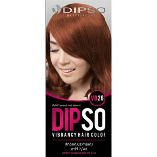 น้ำยาย้อมผม ดิ๊พโซ่ Dipso VB26 สีทองแดงประกายแดง