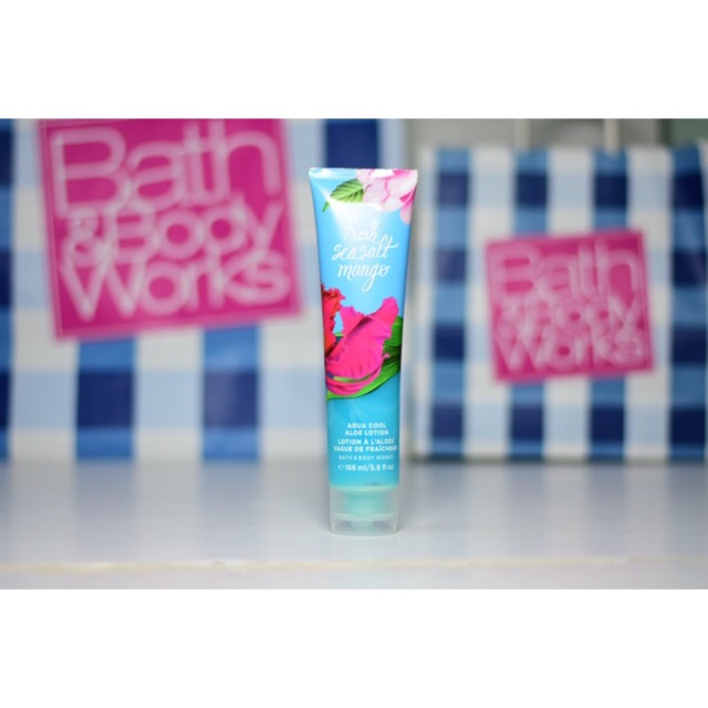 Aqua cool Aloe lotion bath&body works กลิ่น fresh sea salt mango,waikiki beach coconut, island white
