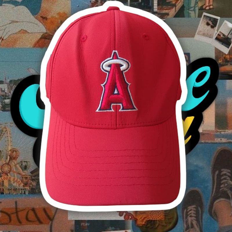 หมวก Mlb Los Angeles Angels แบรนด์ที่สอง ของแท้ สีแดง