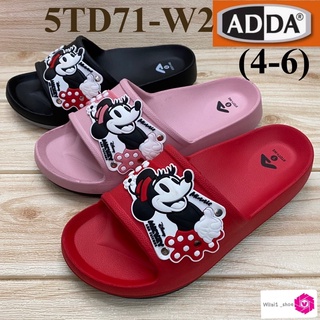 ADDA 5TD71 -W2 รองเท้าแตะสวม (4-6) สีดำ/แดง/ชมพู