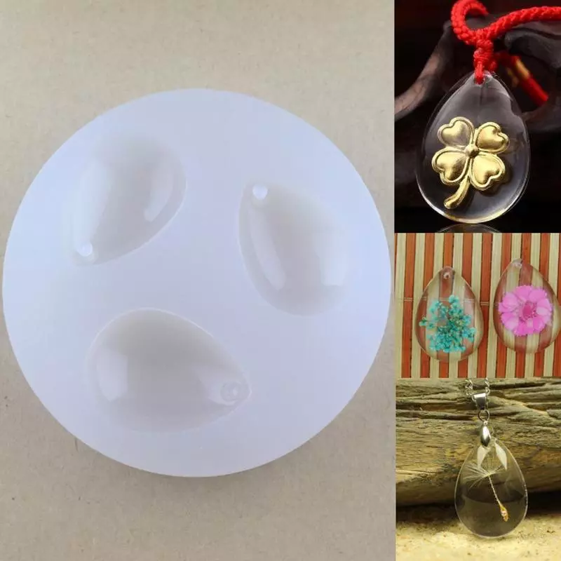 Flgo DIY ซิลิโคนจี้รูปหยดน้ำ