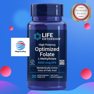 Life Extension High Potency Optimized Folate L-Methyl folate 8500 mcg DFE / 30 Vegetarian Tablets