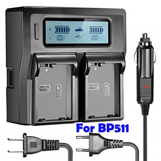 Canon Dual LCD Charger for BP508 BP511 BP511A BP512 BP522 BP535