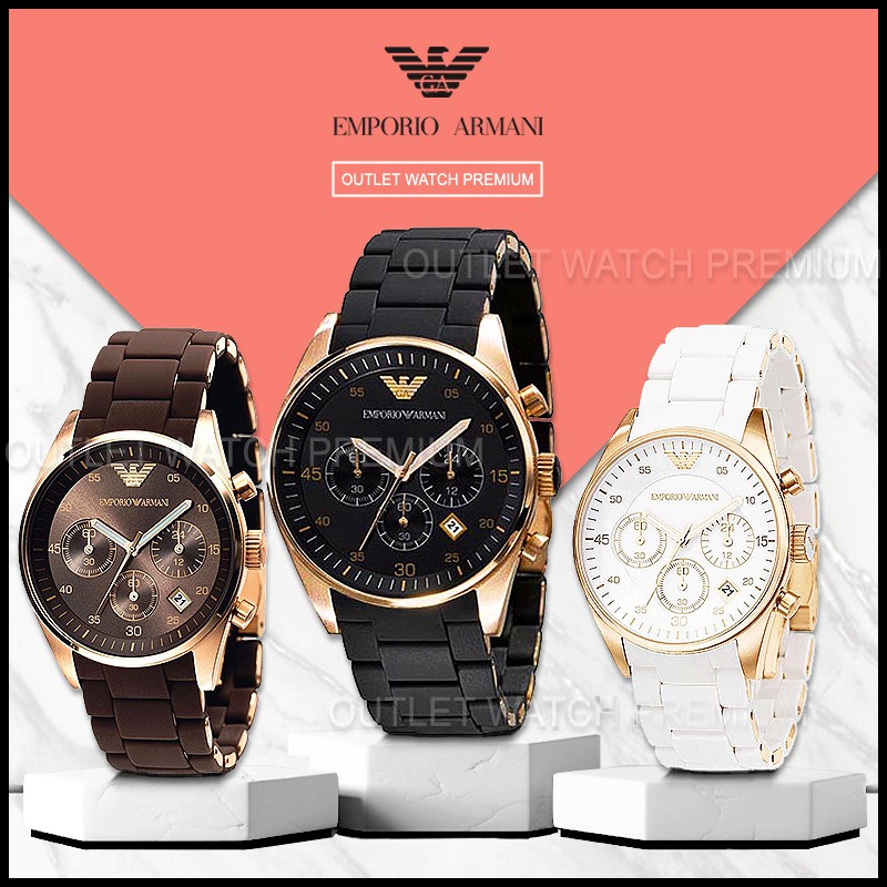 OUTLET WATCH นาฬิกา Emporio Armani OWA304 นาฬิกาข้อมือผู้หญิง นาฬิกาผู้ชาย แบรนด์เนม  Brand Armani Watch AR5905