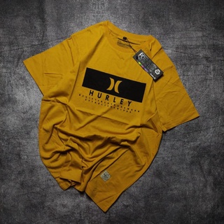 เสื้อยืด ลาย HURLEY ESTABLISHED 1969 สีเหลือง สําหรับผู้ชาย