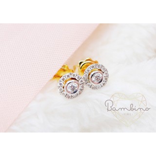 Bambino 2 ใน 1 ต่างหูแป้นแจ็คเก็ต ถอดแยกเป็นสองชิ้น เปลี่ยนได้สองแบบให้เข้ากับการแต่งกายได้