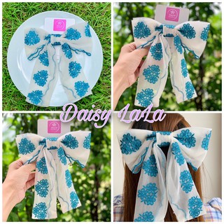 โบว์ติดผม 🎀โบว์ลูกไม้ 🎀โบว์ลายดอกไม้น่ารักๆ โบว์ไม่ซำ้ใคร (โบว์แฮนด์เมด พร้อมส่งค่ะ)
