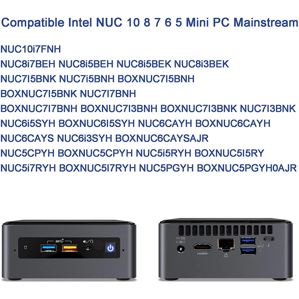 Ul Listed F1tp 19v 65w Power Supply Adapter Charger For Intel Nuc 10 8 7 6 5 Mini Pc Mainstream Kit Nuc10i7fnh Nuc8i3bek Shopee Thailand