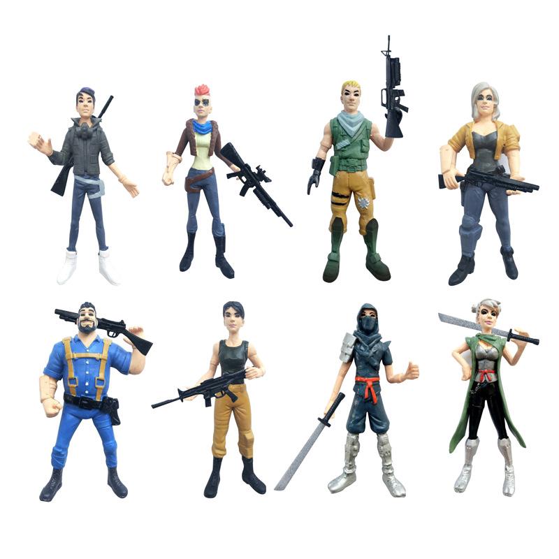 ของเล่นฟิกเกอร์ fortnite Outlander Commando 8 ชิ้น