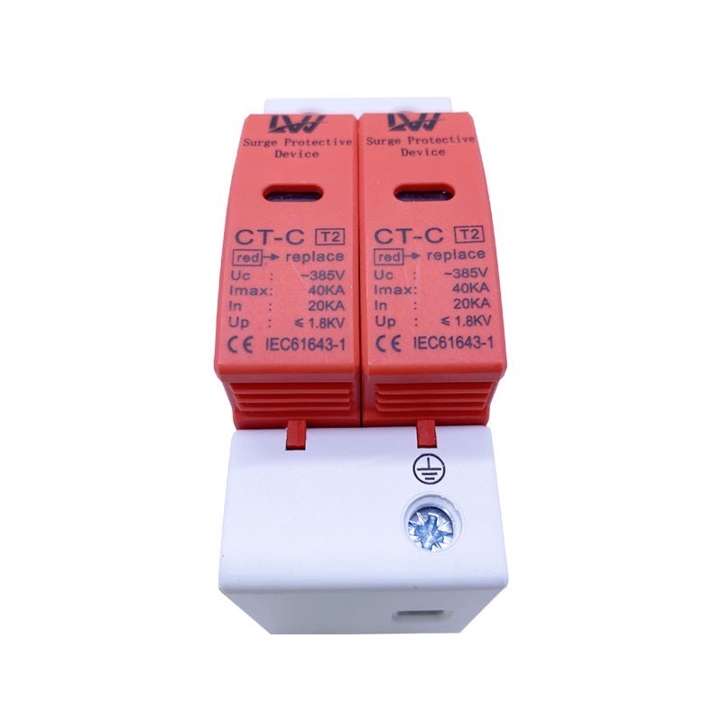 SPD AC SPD ป้องกันฟ้าผ่า 2P  220V /UC385V surge protective Device.
