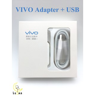 Vivo Power Adapter USB  Fast Charger ชุดชาร์จเร็วทั้งชุด+หัวชาร์จ+ยูเอสบี(แท้)