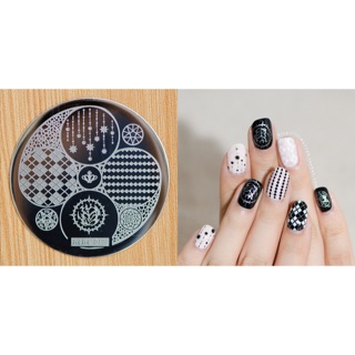 Nail art plate (hehe-17) แผ่นพิมพ์ลายเล็บ