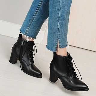 รองเท้าไซส์ใหญ่ (40-48) Bigsize รองเท้าบูทมาร์ติน ส้นสูง 2 น…