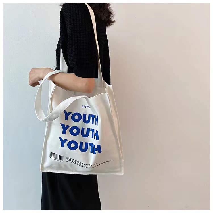 กระเป๋า​ผ้าแคนวาสแฟชั่นสไตล์​เกาหลี​สุดฮิต YOUTH