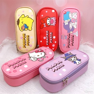 กระเป๋าดินสอ ขนาดใหญ่ จุของได้เยอะ ลายการ์ตูน Brad Sanrio Hello Kitty Cinnamoroll Kuromi เหมาะกับของขวัญ สําหรับเด็กนักเรียน