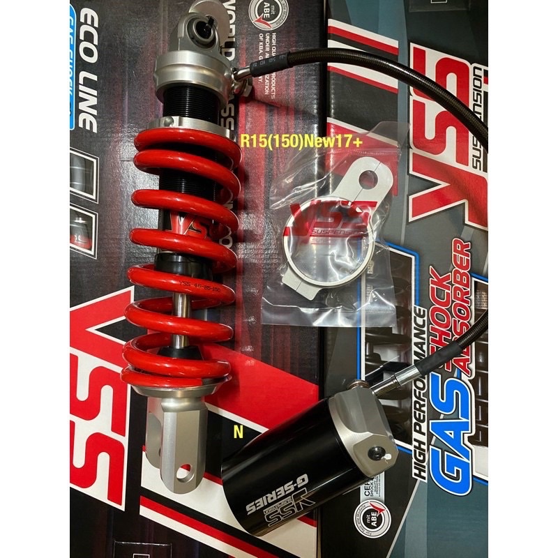 YSS เเท้. สำหรับ R15 ขนาด265มม. ตรวจสอบปีรถก่อนสั่งนะครับ###มี3รุ่นนะครับ เลือกตามปีรถ
