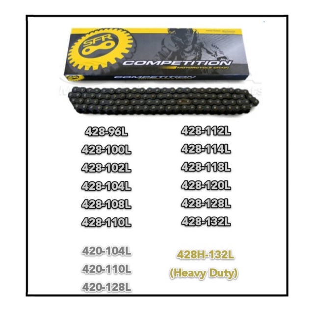 โซ่รถจักรยานยนต์ SFR 428 / 428H