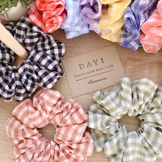 DAY 1 scrunchies โดนัทมัดผม ยางรัดผม size ใหญ่