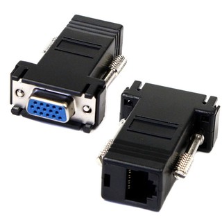 อแดปเตอร์แปลงสาย VGA เป็น RJ45 (LAN) ตัวเมีย (ชุด 2 ตัว)