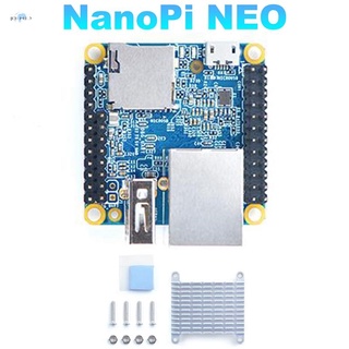 Nanopi NEO บอร์ดพัฒนา H3 และฮีทซิงค์ DDR3 RAM 512MB Quad-Core Cortex-A7 Ubuntu Openwrt Armbian