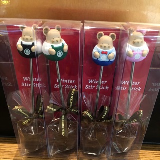 Starbucks winter stir stick ปีหนูอ้วน