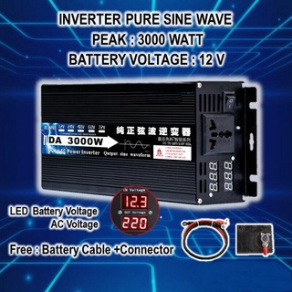 BB Inverter 3000W pure sine wave 12V อินเวอร์เตอร์เพียวซายเวฟ 3000W DA inverter