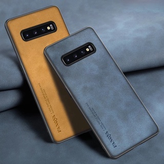 Samsung Galaxy S10 / S10 Plus / S10 5G กันกระแทก หนัง PU วินเทจ ไฮบริด เคสกันกระแทก
