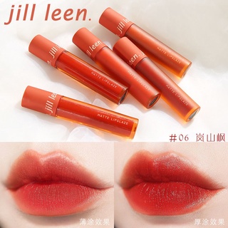 Jill LEEN ลิปสติก เนื้อแมตต์ กํามะหยี่ ให้ความชุ่มชื้น เคลือบริมฝีปาก เน่า มะเขือเทศ ฟักทอง