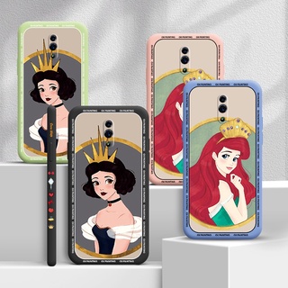 สำหรับ OPPO Reno Reno 10x Zoom RenoZ Renoace Reno2 Reno2F Reno2z เคสโทรศัพท์น่ารักการ์ตูน Disney Princess กันกระแทกฝาหลังกล้อง Full เลนส์เคสป้องกัน