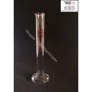 Glass Measuring Cylinder, Graduated Spout, Pour Ring, Round Base