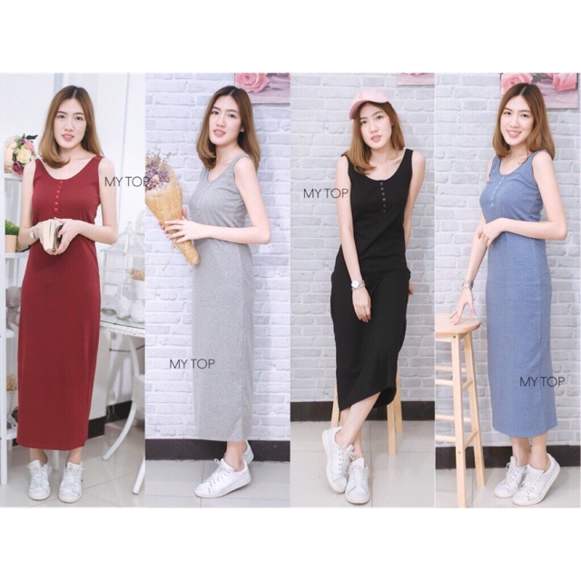 My​ top​ Lot 20 dress ตัวยาวแต่งกระดุม​ D127​ CARDIGAN_NISTA (MT21H)