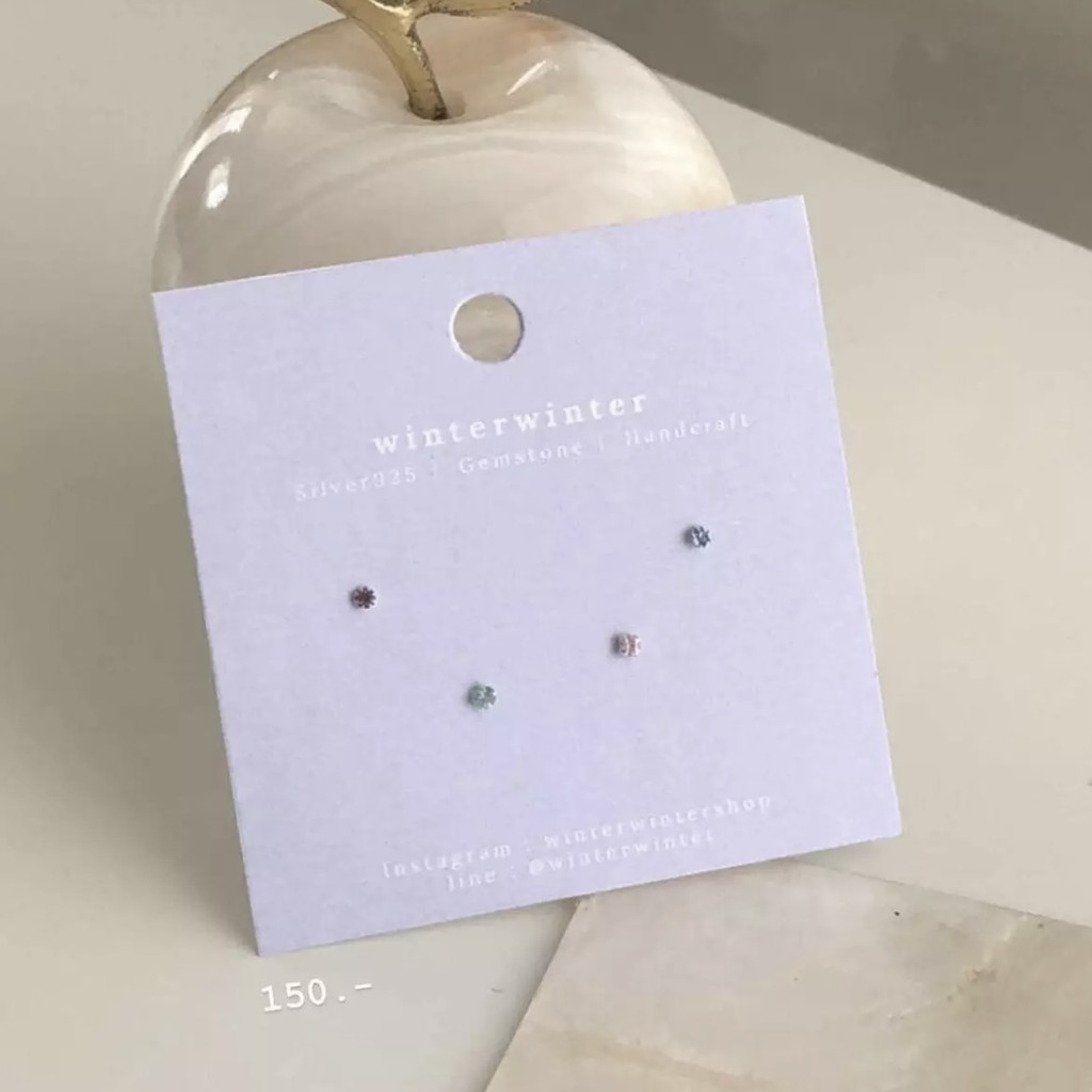 Winterwinter Jewelry Silver925 : เครื่องประดับเงินแท้ เงินแท้925 set ต่างหูเงินแท้ น่ารักมากๆ