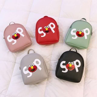 🔥พร้อมส่ง แฟชั่นกระเป๋าสะพายSupremeลายElmo（D-6060）