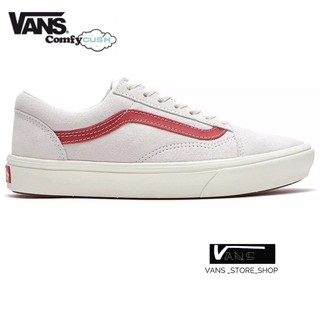 VANS OLD SKOOL COMFYCUSH MARSHMALLOW RED SNEAKERS สินค้ามีประกันแท้