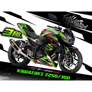 สติ๊กเกอร์แต่งลายรถ Kawasaki Z300 ลาย RACING SPORT V.2