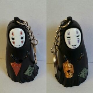 พวงกุญแจ ลาย no-face Spirited Away โนเฟส กดปุ่ม มีไฟ มีเสียง ขนาดสูง 2 นิ้ว