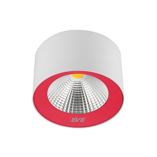 Chaixing Home EVE LIGHTING โคมไฟดาวน์ไลท์ติดลอยLED Daylight หน้ากลม รุ่น COB colorful-red 15W ขนาด 5 นิ้ว สีแดง