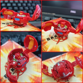 RARE BAKUGAN B1 รุ่นเก่า ลูกเล็ก -  RED Silver Big Arm Bot Golem B1 RED 470G