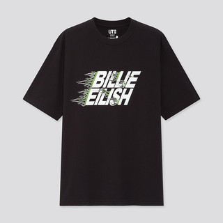 Tshirtคอลูกเรือcrew neckUniqlo เสื้อยืดแขนสั้นพิมพ์ลาย Be X Tm (billie Eilish Series) สําหรับผู้ชายและผู้หญิง dTqW-4XL