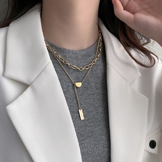 Double layered necklace สร้อยโซ่ สายฝอ