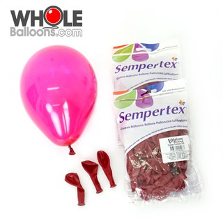 Wholeballoons ลูกโป่งยางกลม 5" เนื้อใส (1แพค/50ใบ) เนื้อยาง ย่อยสลายได้100% นำเข้าจากโคลัมเบีย ยี่ห้อSempertex คุณภาพดี