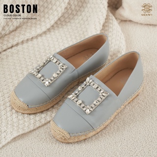 รองเท้าหนังแกะ รุ่น Boston Cluod color (สีเทาอมฟ้า)