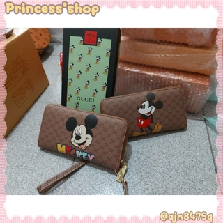 Princessshop กระเป๋าสตางค์ใบยาวกุชชี่มิกกี้ (มีสินค้าพร้อมส่ง)