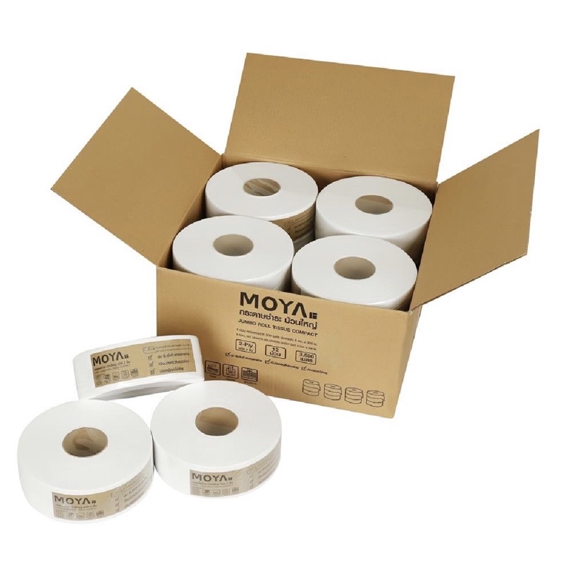 กระดาษชำระ MOYA JRT2PLY 275 ม. แพ็ก 12