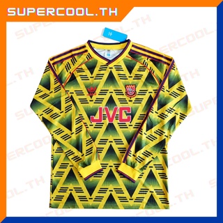 Arsenal 1991/92 Away long sleeve vintage jersey เสื้อบอลอาร์เซนอลย้อนยุค เสื้ออาร์เซนอลแขนยาวย้อนยุค