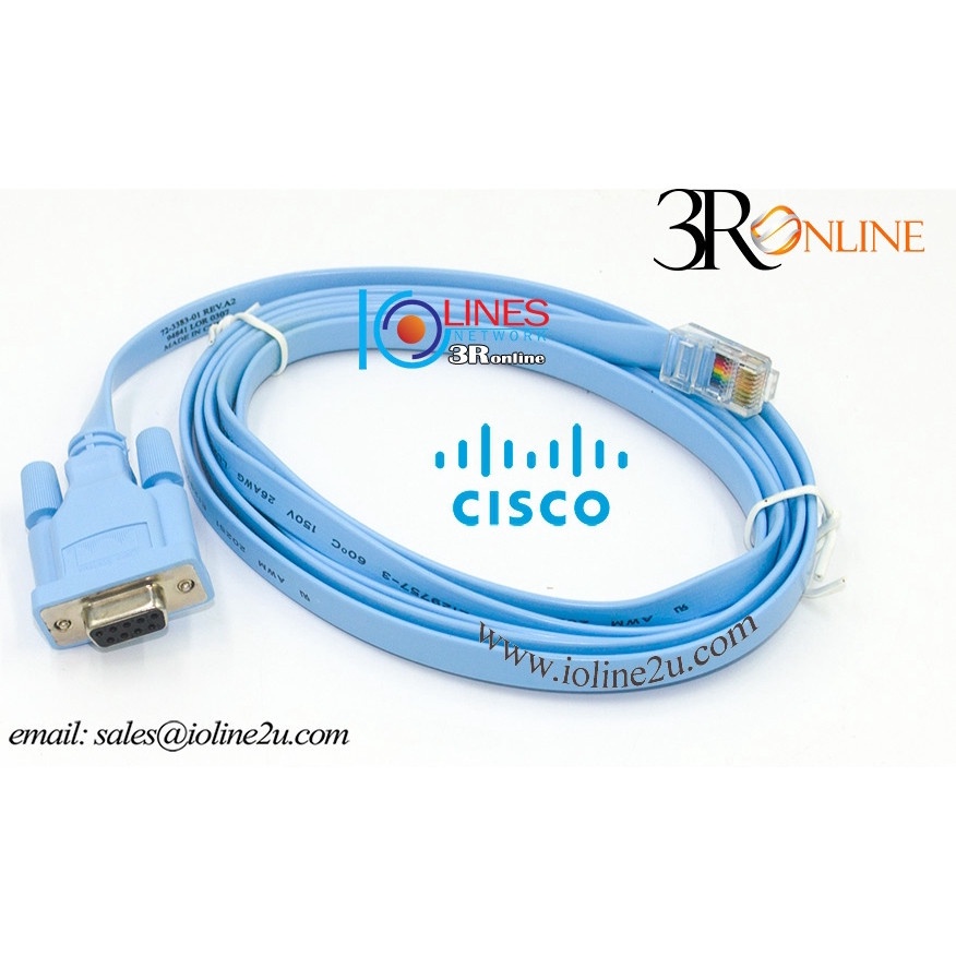 Cisco คอนโซลสายการเขียนโปรแกรมสาย serial สาย USB DB9 RJ45 72-3383-01 Router Switch Firewall 8P8C HP