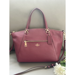 👑ผ่อน0%~แท้100%👑 กระเป๋าสะพาย COACH F79997 PRAIRIE SATCHEL  IM/DARK BERRY