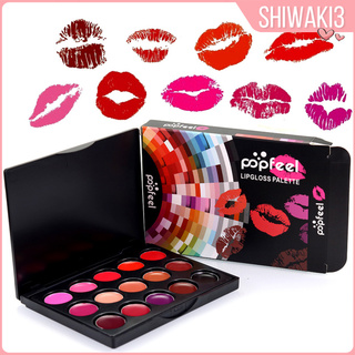 [Shiwaki3] พาเลทลิปกลอสลิปสติกเนื้อแมท 15 สี
