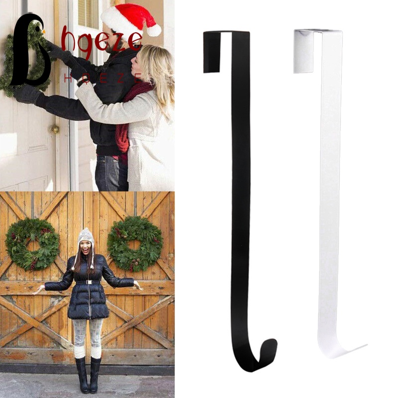 ราคาถูก Christmas Wreath Door Hanger Secure Strong Metal Hook Xmas Garland Holder for Party